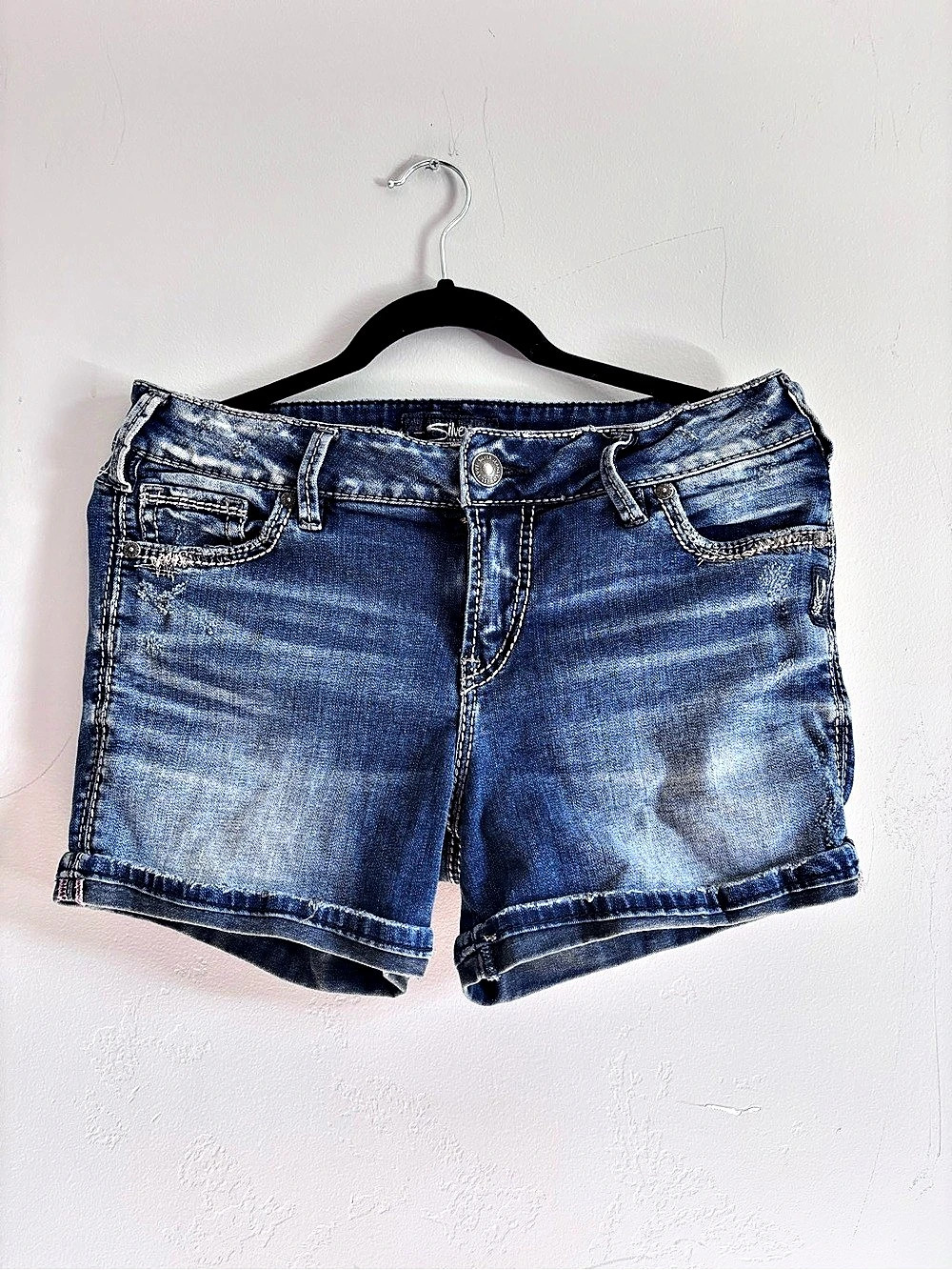 Silver Jeans Elyse Short Denim Shorts Waist 29